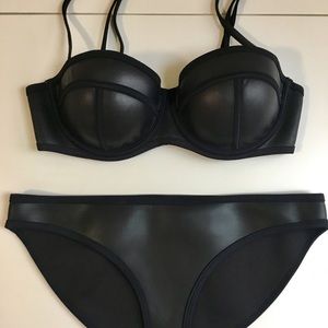Triangl black neoprene bikini